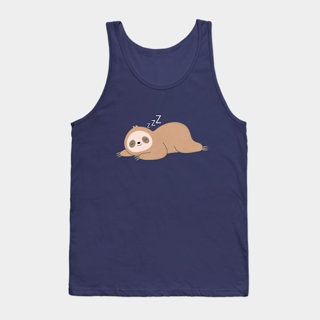 Kawaii Cute Lazy Sloth T-Shirt Tank Top by happinessinatee